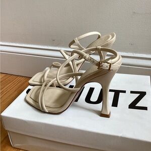 SCHUTZ Beige Strappy Heels